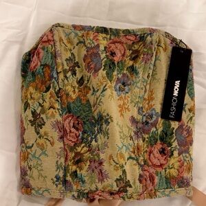 Fashion Nova Floral Bustier